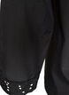Skjortebluse med broderie anglaise, Svart, Packshot image number 3