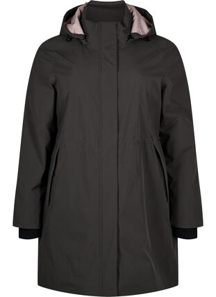 Zizzi Funksjonell parkas vinterjakke med hette, Raven, Packshot image number 0