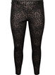 Belagte leggings med leopardmønster og kort lengde, Brun, Packshot image number 0