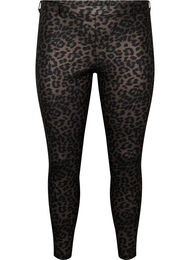 Belagte leggings med leopardmønster og kort lengde, Coated Leo