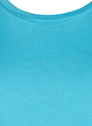 T-skjorte i bomullsmiks, RIVER BLUE Mel., Packshot image number 2