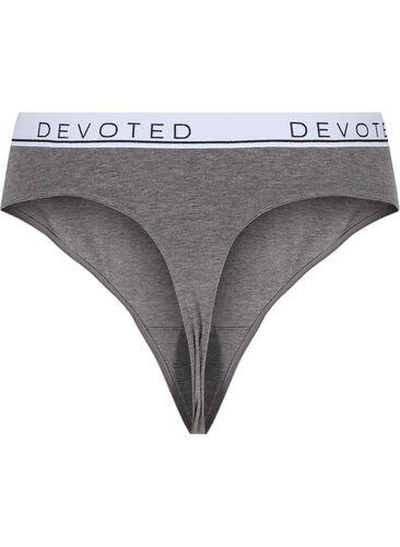 G-streng med normal høyde i livet, Medium Grey Melange, Packshot image number 1