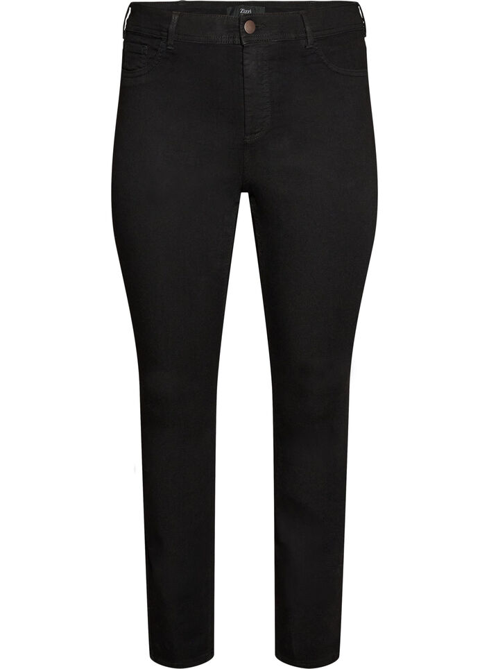 Amy super slim fit-jeans med h&oslash;y midje, Svart, Packshot image number 0