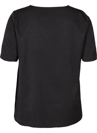 Kortermet bluse med glidelåsdetalj, Black, Packshot image number 1