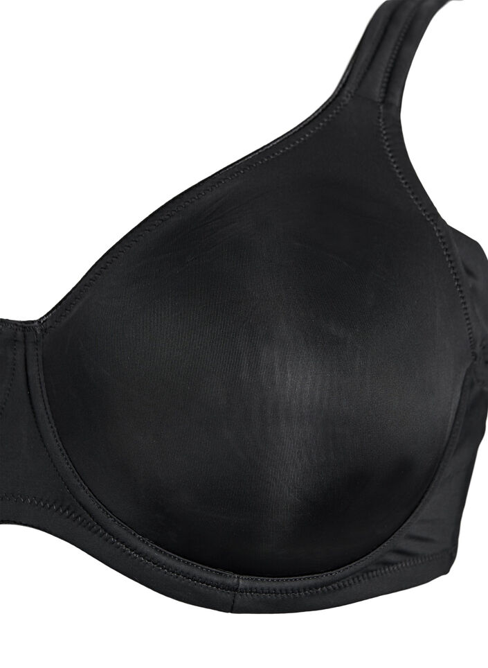 Komfort-BH med bøyler og formstøpte skåler, Svart, Packshot image number 2