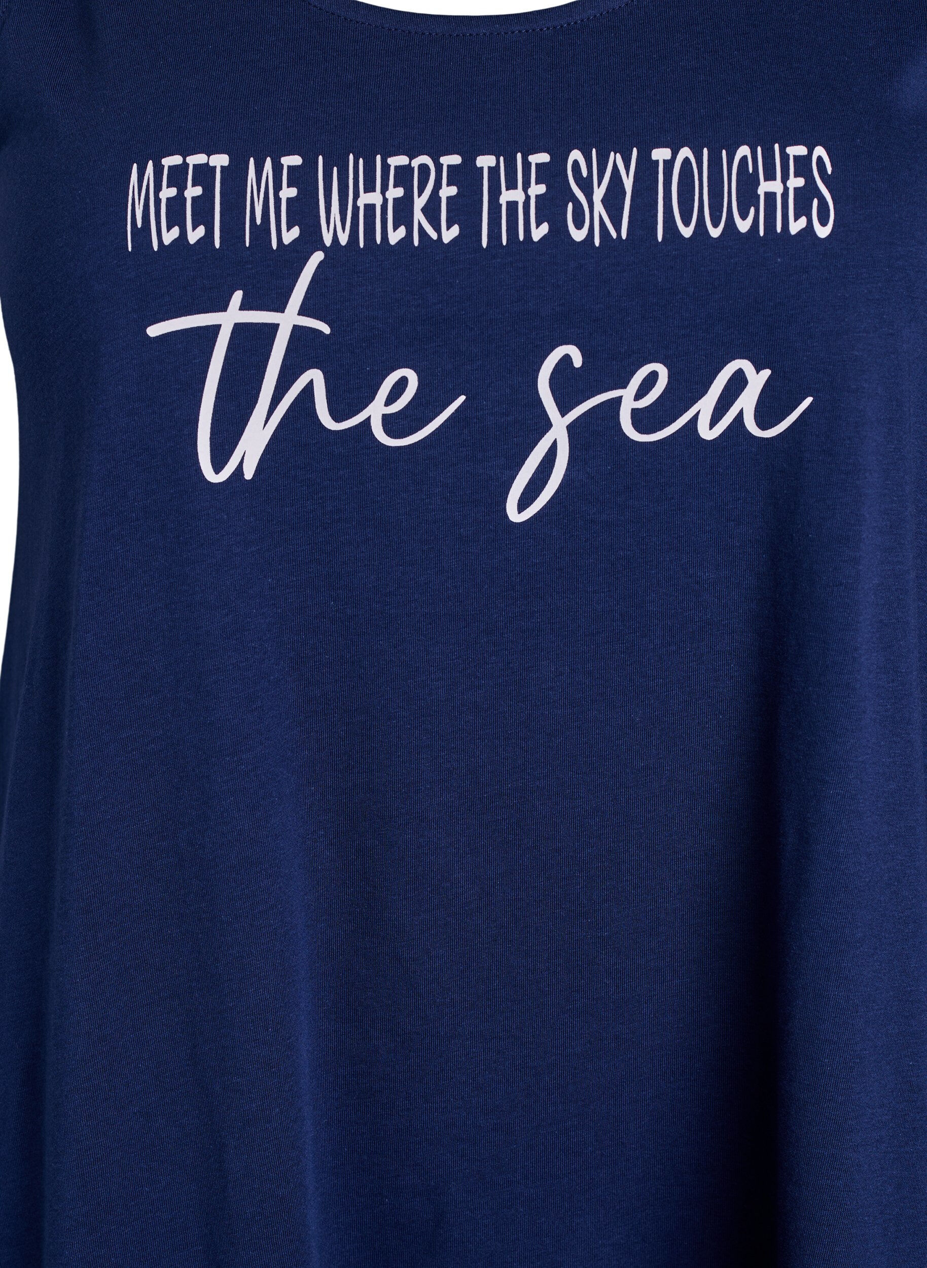 Zizzi Ermel&oslash;s A-linje kjole, Bl&aring;, Packshot image number 2