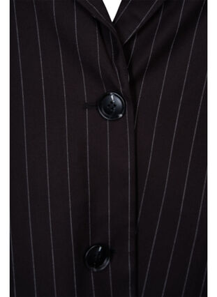 Zizzi Pinstripet jakke, Black W. Pinstripe, Packshot image number 2