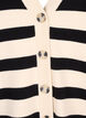 Strikket cardigan med V-hals og striper, Birch w. Black, Packshot image number 2