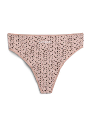 Zizzi 7-pakning G-strenger i bomull med ukedager trykt, Rosa, Packshot image number 2