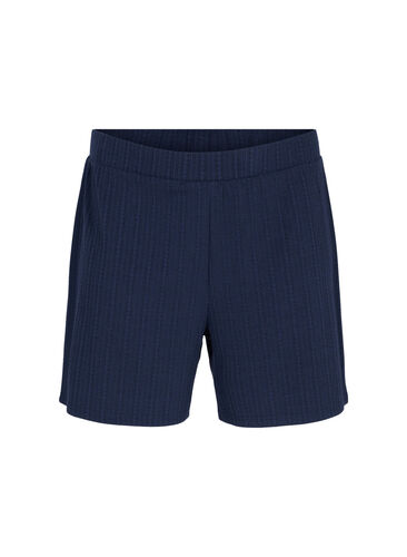 Løse shorts med struktur, Navy Blazer, Packshot image number 0