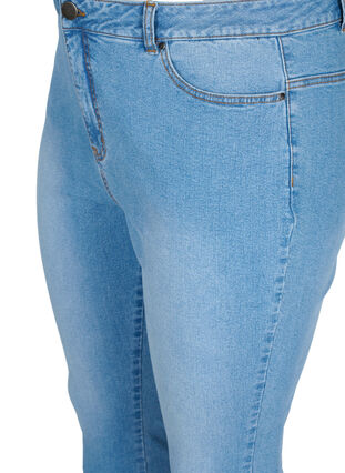 Amy jeans med høyt liv og splitt, Light blue, Packshot image number 2