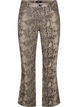 Høymidjede Gemma-jeans med slangeprint, Brun, Packshot image number 0