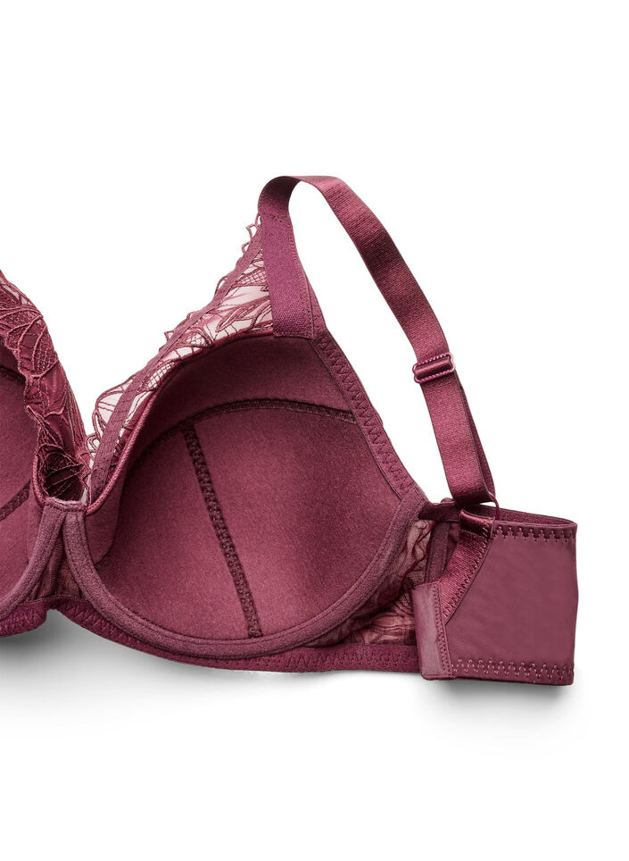 Polstret blonder BH med b&oslash;yle, R&oslash;d, Packshot image number 3