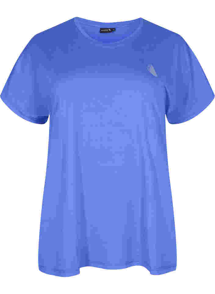 Ensfarget t-skjorte til trening, Dazzling Blue, Packshot image number 0