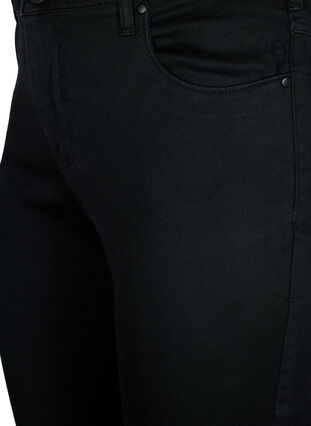 Zizzi Slim fit Emily jeans med normal midje, Svart, Packshot image number 2