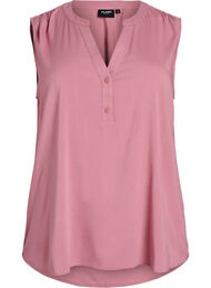 FLASH - Ermeløs bluse i viskose, Rosa