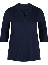 Bomullsbluse med 3/4-ermer, Night Sky