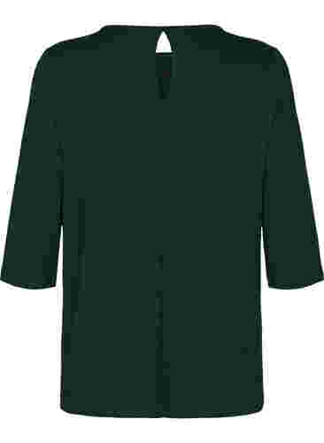 Bluse med 3/4-ermer og V-hals, Scarab, Packshot image number 1