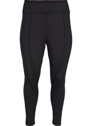 Treningstights med prikkete meshdetaljer, Black w. Mesh Dots