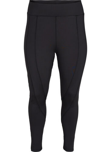 Treningstights med prikkete meshdetaljer, Black w. Mesh Dots, Packshot image number 0