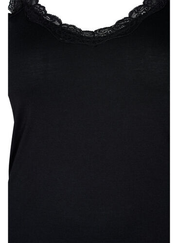 Topp med blonder, 2 stk., Black/Purple Coral, Packshot image number 2