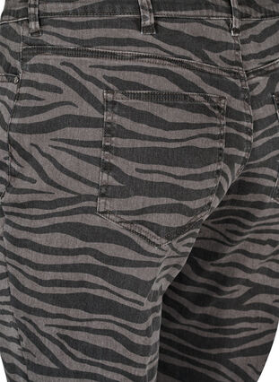 Zizzi Emily jeans med leopardmønster, Svart, Packshot image number 3