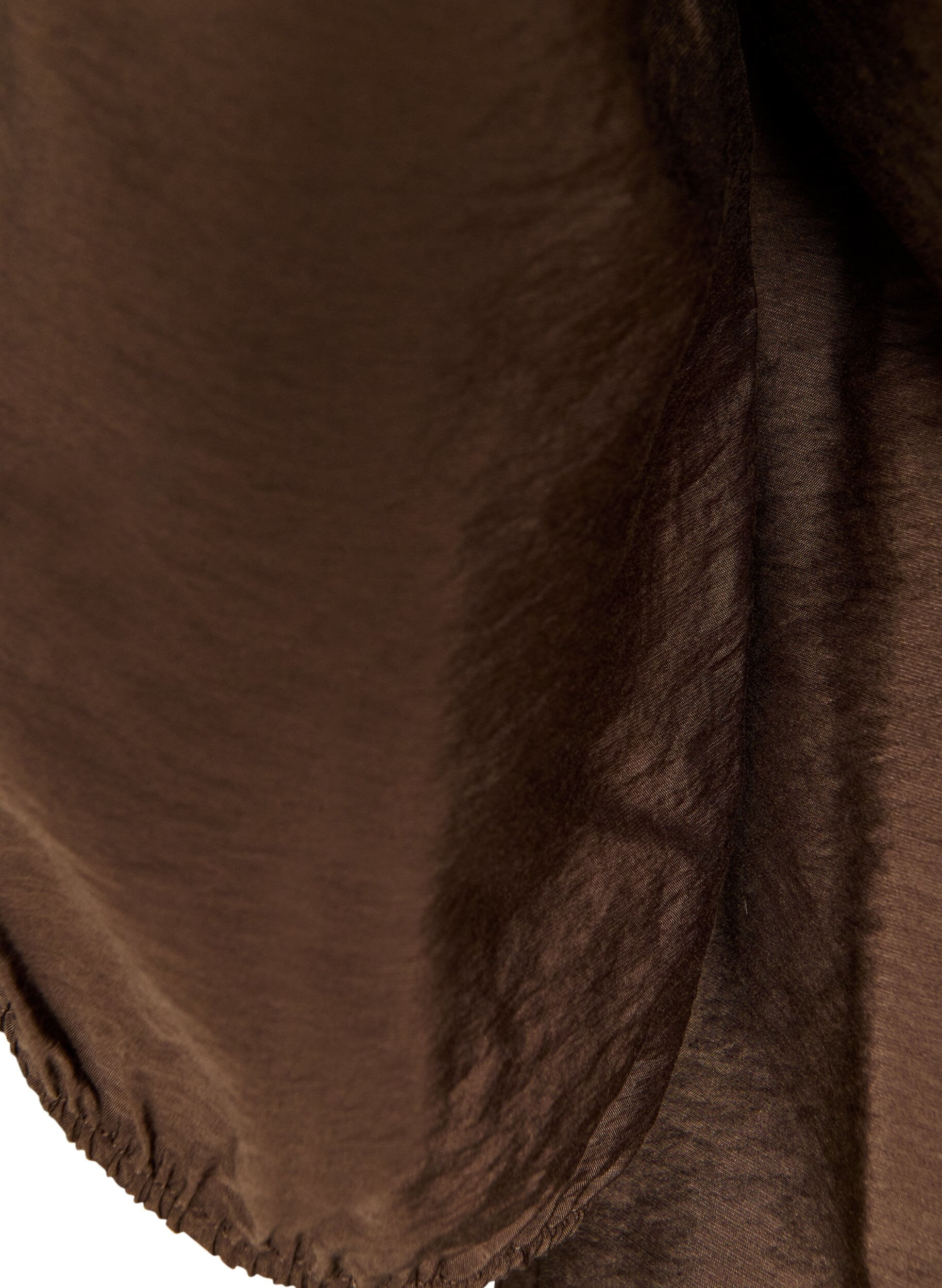 ZizziBluse med 3/4 ermer og blondedetaljer, Brun, Packshot image number 3