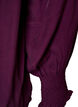 Bluse med rysjekrage og rynking, Lilla, Packshot image number 3