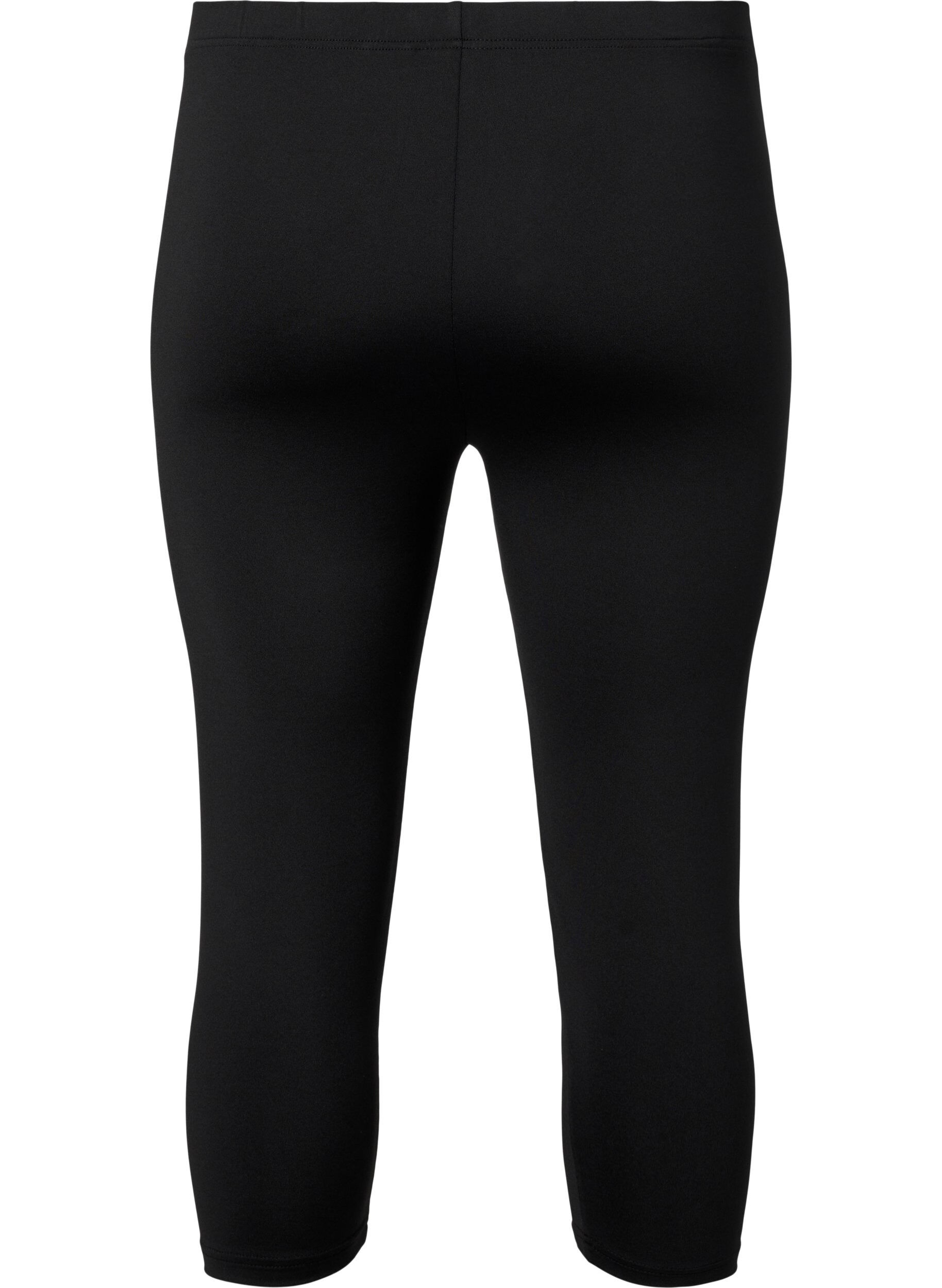 Zizzi 3/4-legging 2 stk., Black / LEO AOP, Packshot image number 1