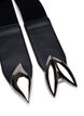 Elastisk midjebelte med sølvfarget spenne, Black Silver Buckle, Packshot image number 2