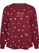 Nattbluse med et trykk, R&oslash;d, Packshot image number 0