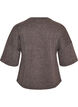 A-line jerseybluse med albuelange ermer, Gr&aring;, Packshot image number 1