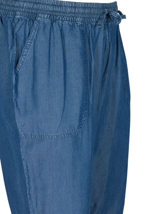 Løse bukser i lyocell, Medium Blue Denim, Packshot image number 2