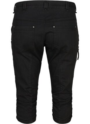 Zizzi Slim fit caprijeans med lommer, Svart, Packshot image number 1