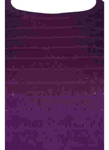 Strukturmønstret strikkegenser med rund hals, Amaranth Purple, Packshot image number 2