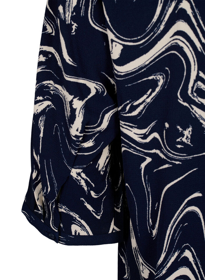 Tunika med 3/4-ermer og trykk, N. Blazer Swirl AOP, Packshot image number 3