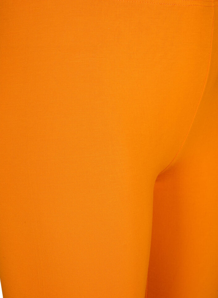 Basic 3/4-length viskosetights, Orange, Packshot image number 2