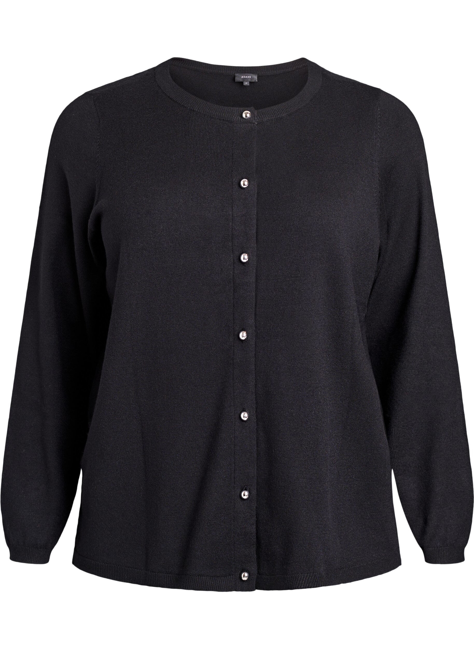Cardigan med runde knapper