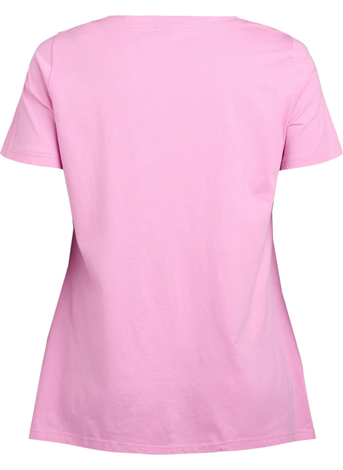 T-skjorte med rund hals og A-linje form, Rosa, Packshot image number 1