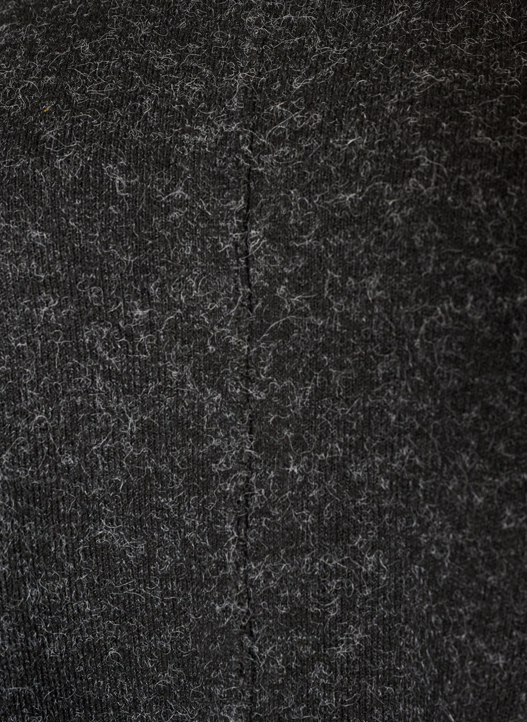 ZizziRund hals strikket poncho, Gr&aring;, Packshot image number 2