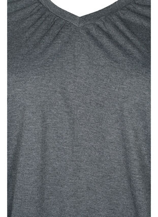 Melert genser med lange ermer og V-hals, Scarab Mel., Packshot image number 2