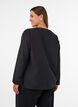 Skjortebluse med broderie anglaise, Svart, Model image number 2