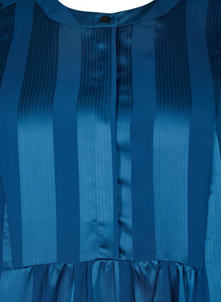 A-lineskåret kjole med striper og halvlange ermer, Titan, Packshot image number 2