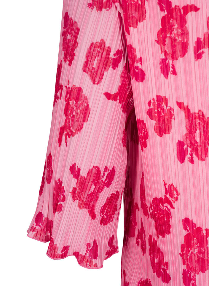 Plissert kjole med 3/4 ermer, Rose Flower, Packshot