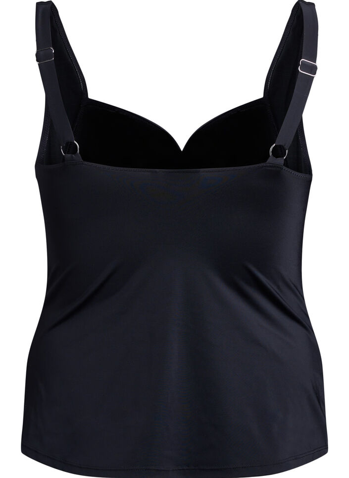Tankini med blonder, Svart, Packshot image number 1