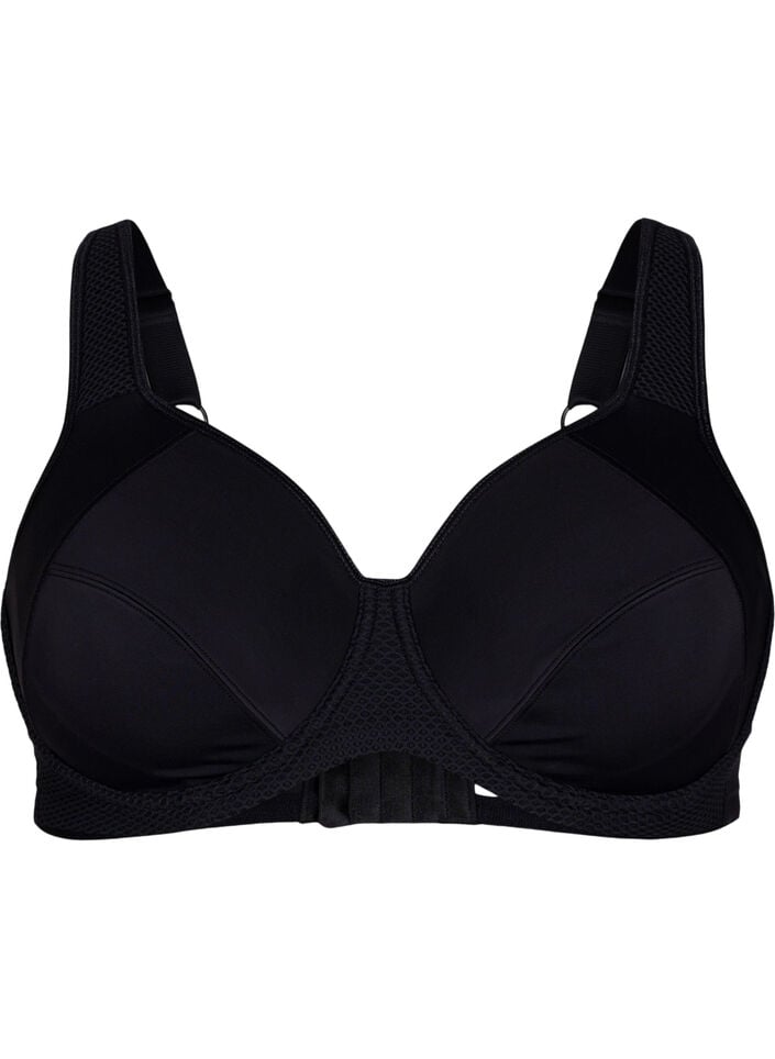 CORE, HIGH SUPPORT WIRE BRA - Sportsbh med bøyle, Black, Packshot