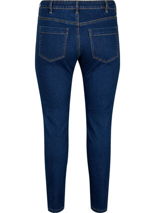 Emily jeans i smal passform og normalt høy midje, Dark blue, Packshot image number 1