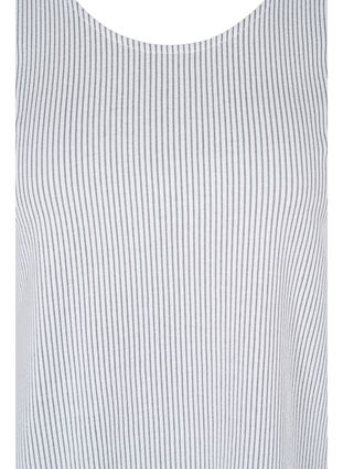 Stripete bluse med 3/4-ermer, Dusty Olive Stripe, Packshot image number 2