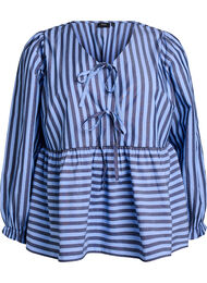 Bluse med striper og sløyfer, Naval A. Wide Stripe