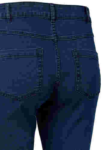 Ekstra slim Sanna jeans med normal høyde på livet, Dark blue, Packshot image number 3